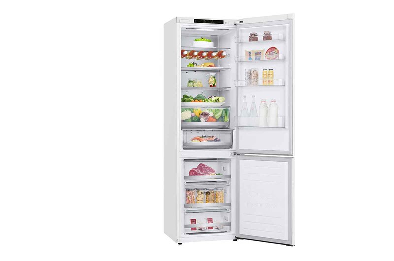 LG ﻿Kombinovaná chladnička | C | Hrubý objem 419 l | 172 kWh/rok | LG Lineární invertorový kompresor | LG Total No Frost | DoorCooling+™ | Vnitřní LED displej | Smart Diagnosis™, GBB72SWVCN