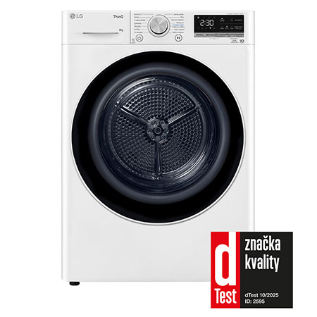 Sušička LG - 8 kg - DUAL Inverter Heat Pump™ -ThinQ™-Bílá