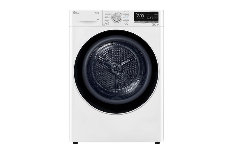 LG Sušička LG | 8 kg | DUAL Inverter Heat Pump™ |ThinQ™|Bílá, RC81V9AV4N