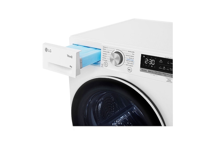 LG Sušička LG | 8 kg | DUAL Inverter Heat Pump™ |ThinQ™|Bílá, RC81V9AV4N