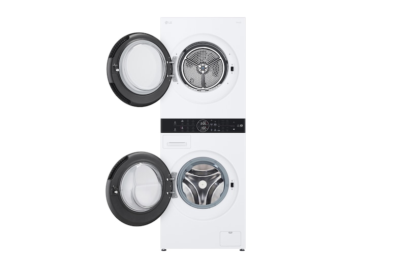 LG WashTower | 12 / 10 kg |1400 ot./min | AI DD™ | TurboWash™360°|Bílá, WT1210WWF
