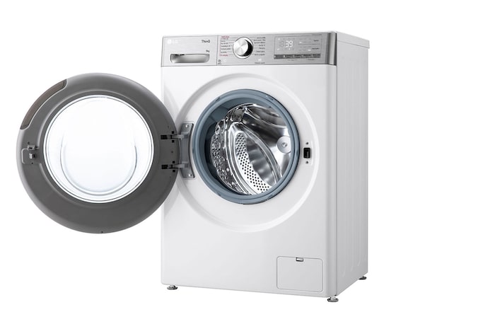 LG Slim parní pračka LG | 9 kg | A | 1200 ot./min | Direct Drive™ | AI DD™ |Bílá, FLR9A92WC