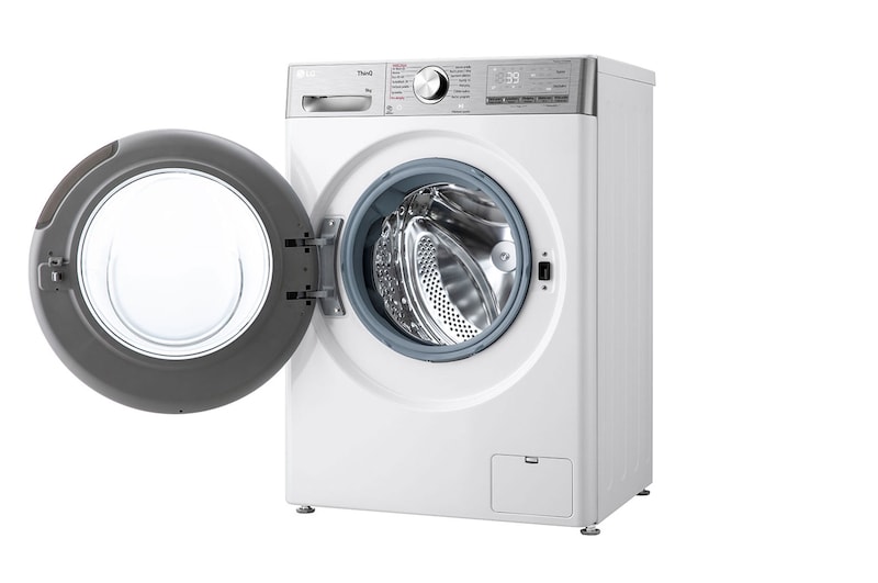 LG Slim parní pračka LG | 9 kg | A | 1200 ot./min | Direct Drive™ | AI DD™ |Bílá, FLR9A92WC