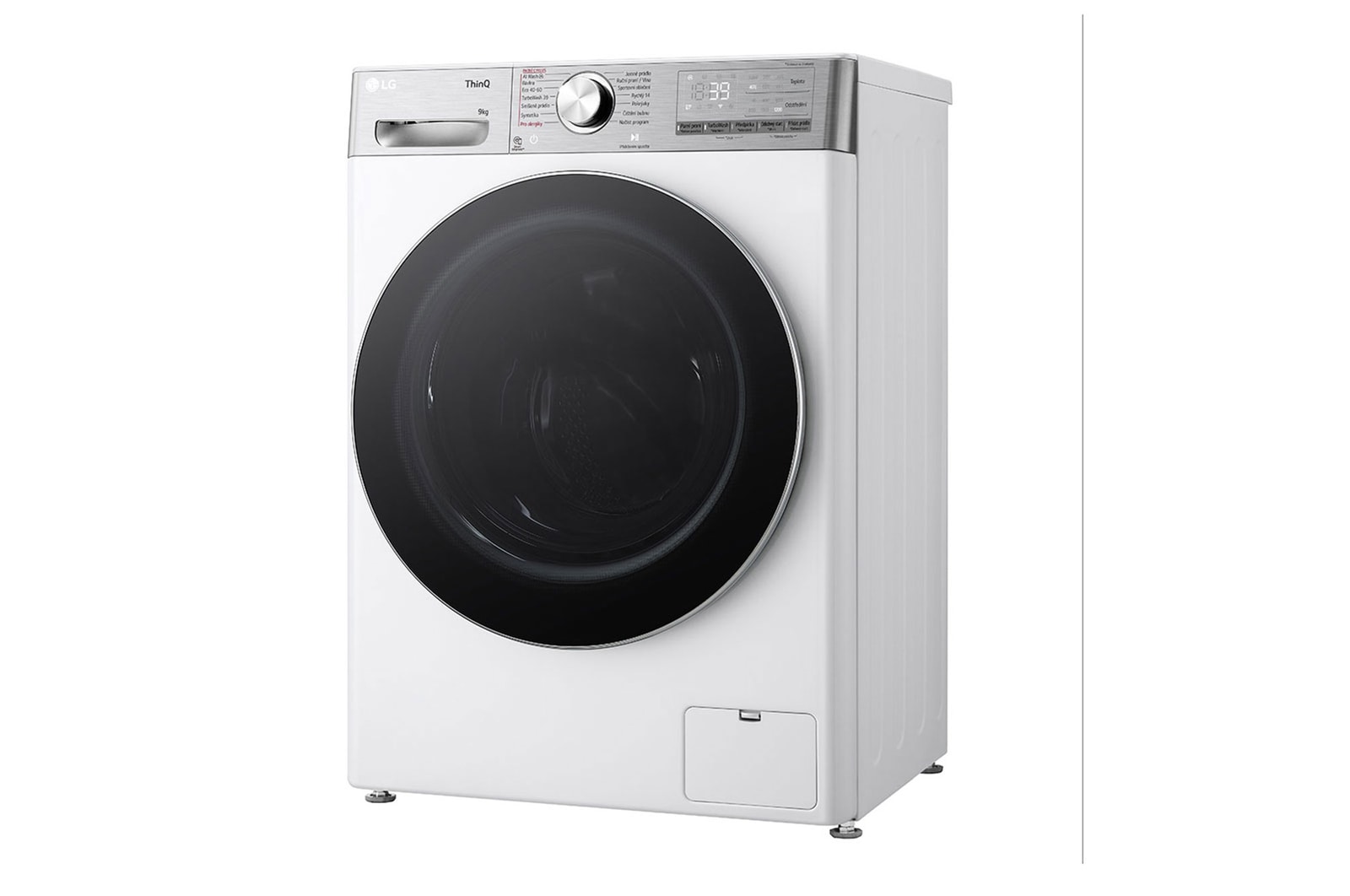 LG Slim parní pračka LG | 9 kg | A | 1200 ot./min | Direct Drive™ | AI DD™ |Bílá, FLR9A92WC