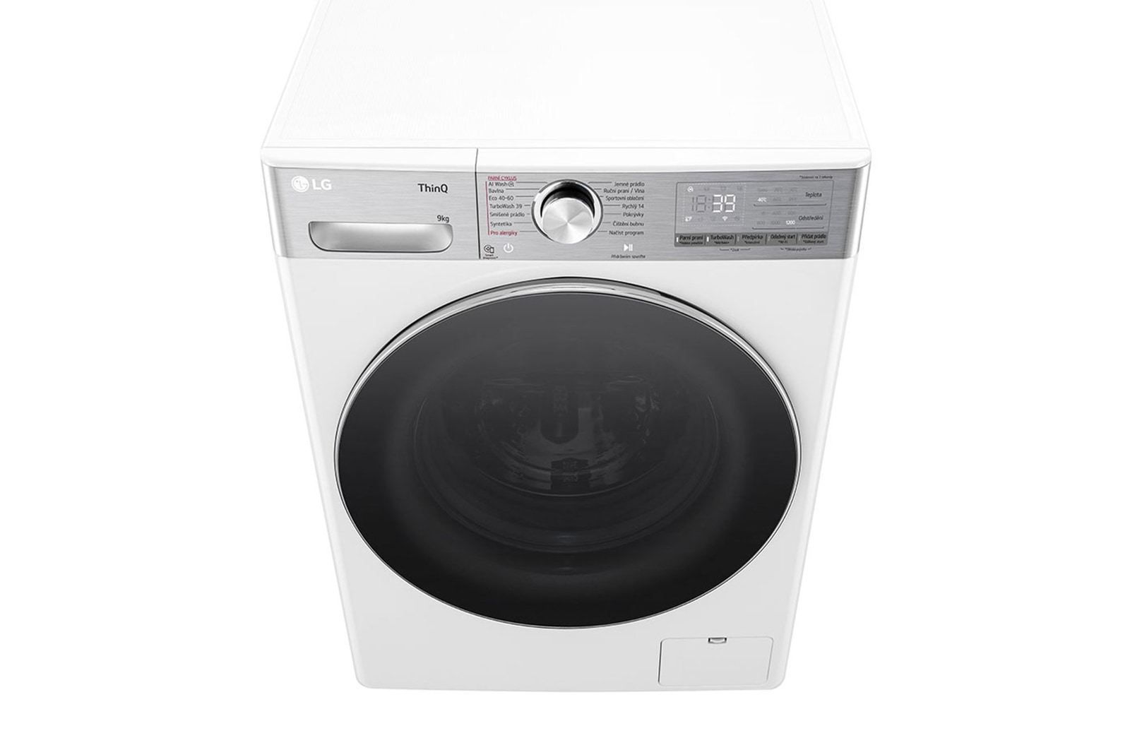 LG Slim parní pračka LG | 9 kg | A | 1200 ot./min | Direct Drive™ | AI DD™ |Bílá, FLR9A92WC