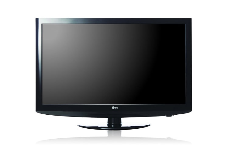 Čelní pohled na Hotelová televize LG LH250C HD se zabudovaným budíkem a velkým počtem portů 22LH250C