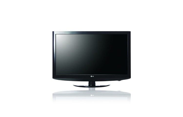 Čelní pohled na Hotelová televize LG LH202C s centrálním nastavením a režimem „Hotel” 32LH202C