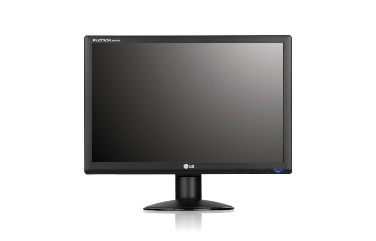 Čelní pohled na Širokoúhlý 19&#34; monitor LG pro každodenní použití. Je dodáván v černé barvě W1934S-BN