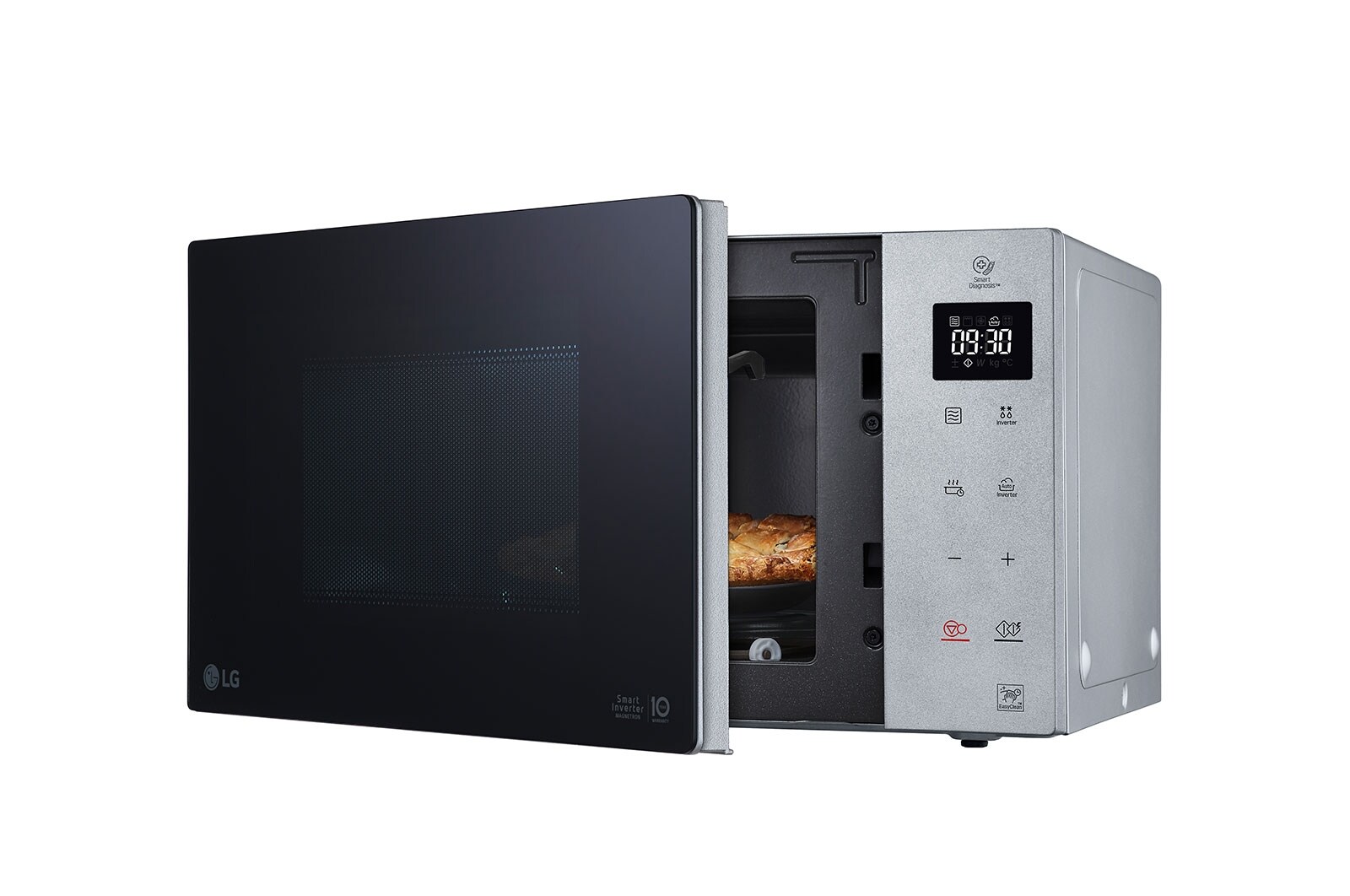 LG Mikrovlnná trouba s grilem | Objem 25 l | Smart Inverter Magnetron | Antibakteriální EasyClean™ povrch | Gril s křemíkovým topným tělesem, MH6535GIT