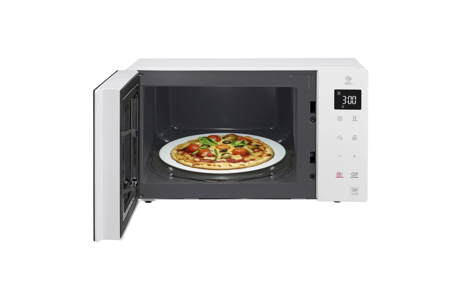 LG Mikrovlnná trouba | 23 l | Smart Inverter | EasyClean™|Bílá, MS23NECBW
