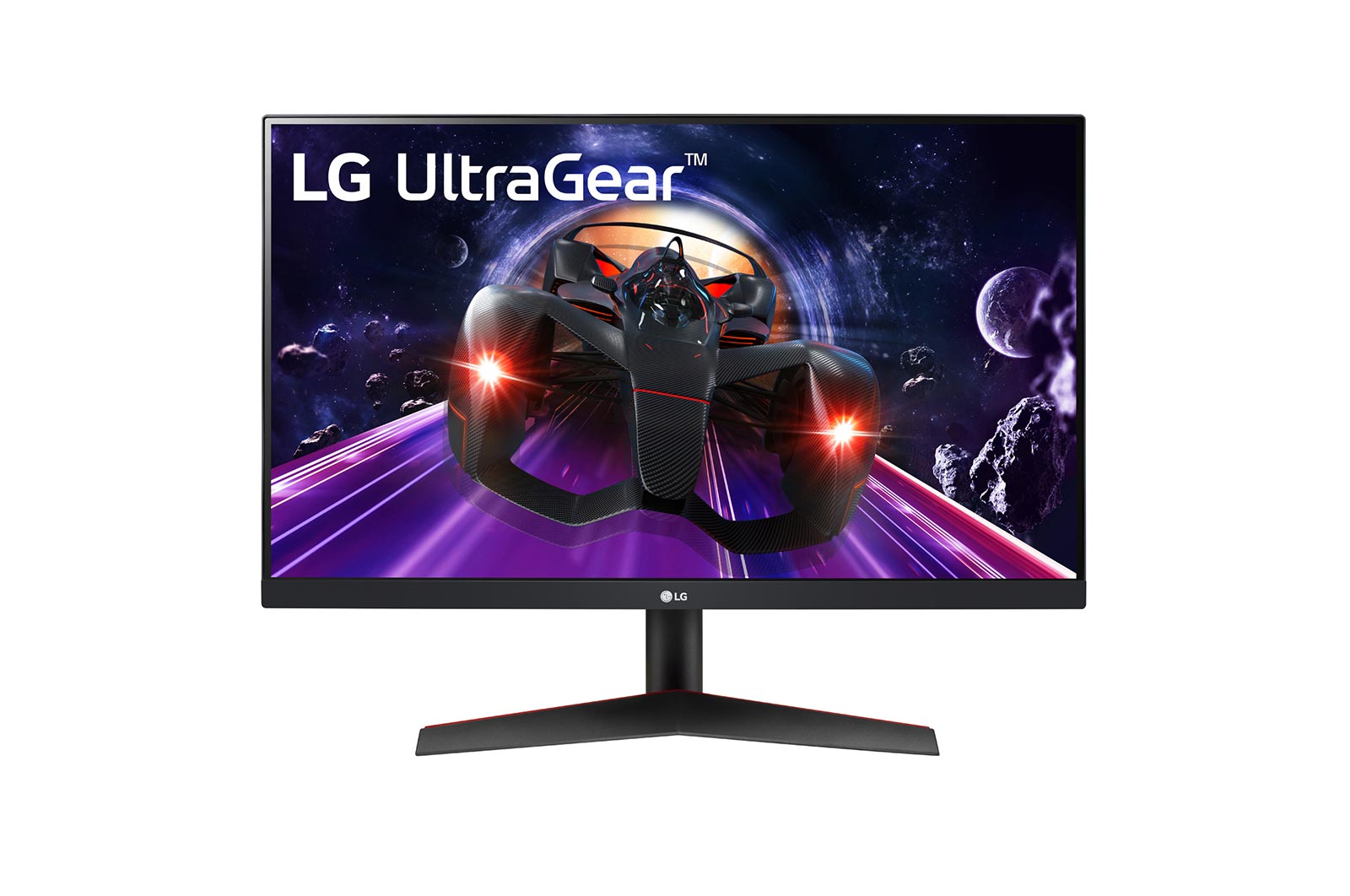 Čelní pohled na 23.8&#34; LG UltraGear monitor s IPS displejem 24GN600-B