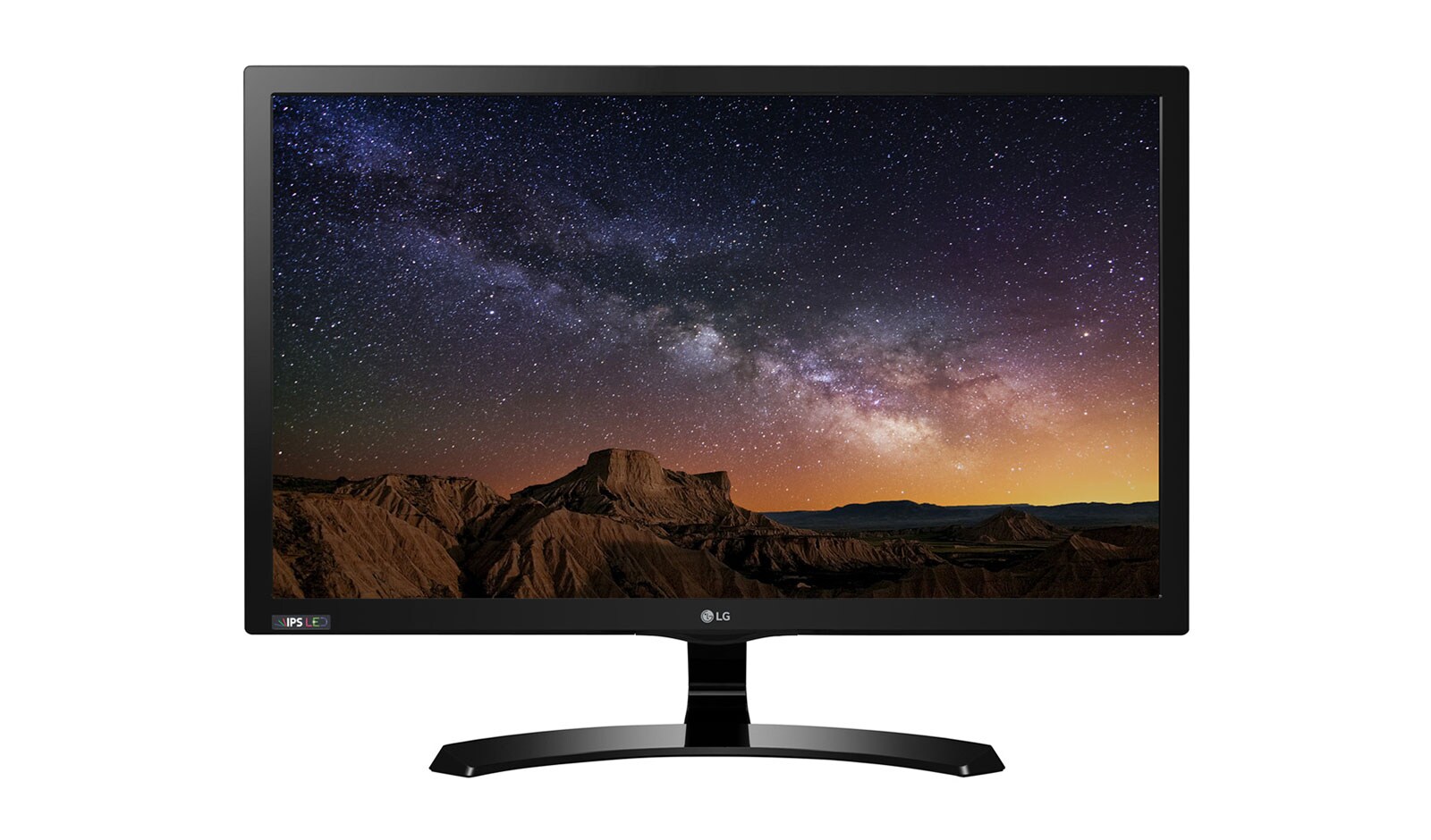 Čelní pohled na LG IPS monitor s TV funkcí 24MT58DF-PZ