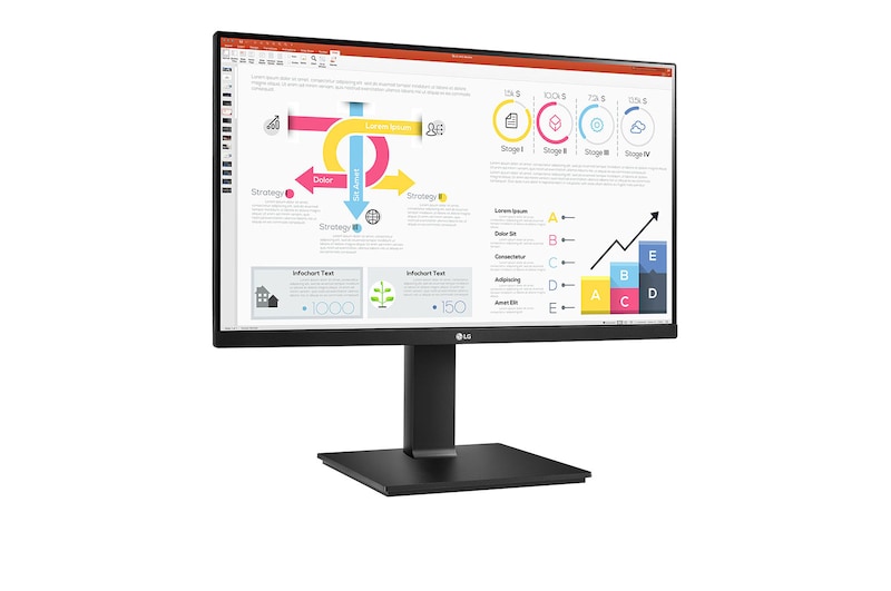 LG 23,8 "monitor QHD IPS s nastavením Daisy Chain a USB Type-C ™, 24QP750-B