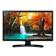 Čelní pohled na 24&#34; | LED monitor s TV funkcí | HD display | poměr stran 16:9 | režim komfortu očí | bez blikání | 5W x 2 Stereo reproduktory | TV tuner DVB-T2/C/S2  24TK410V