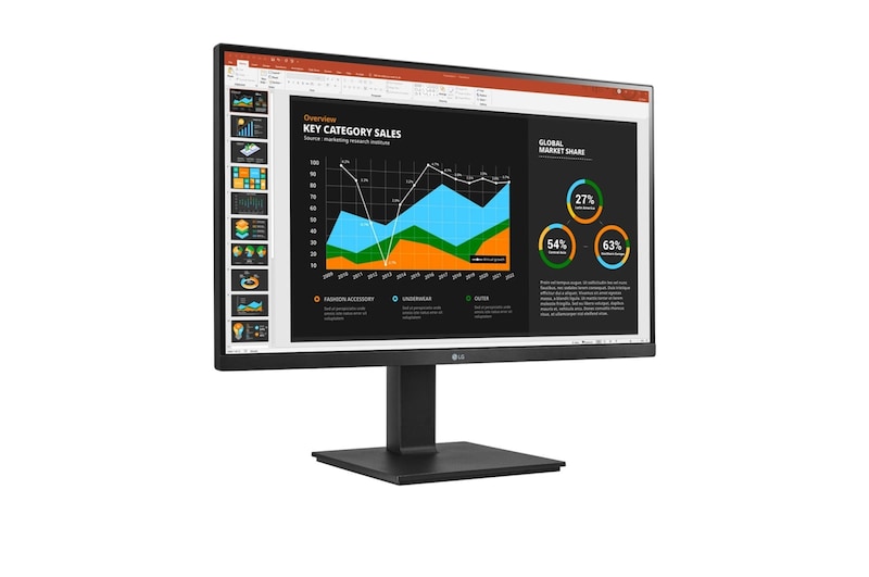 LG 27''|IPS Monitor|QHD|USB Type-C™ 27BQ75QB-B, 27BQ75QB-B