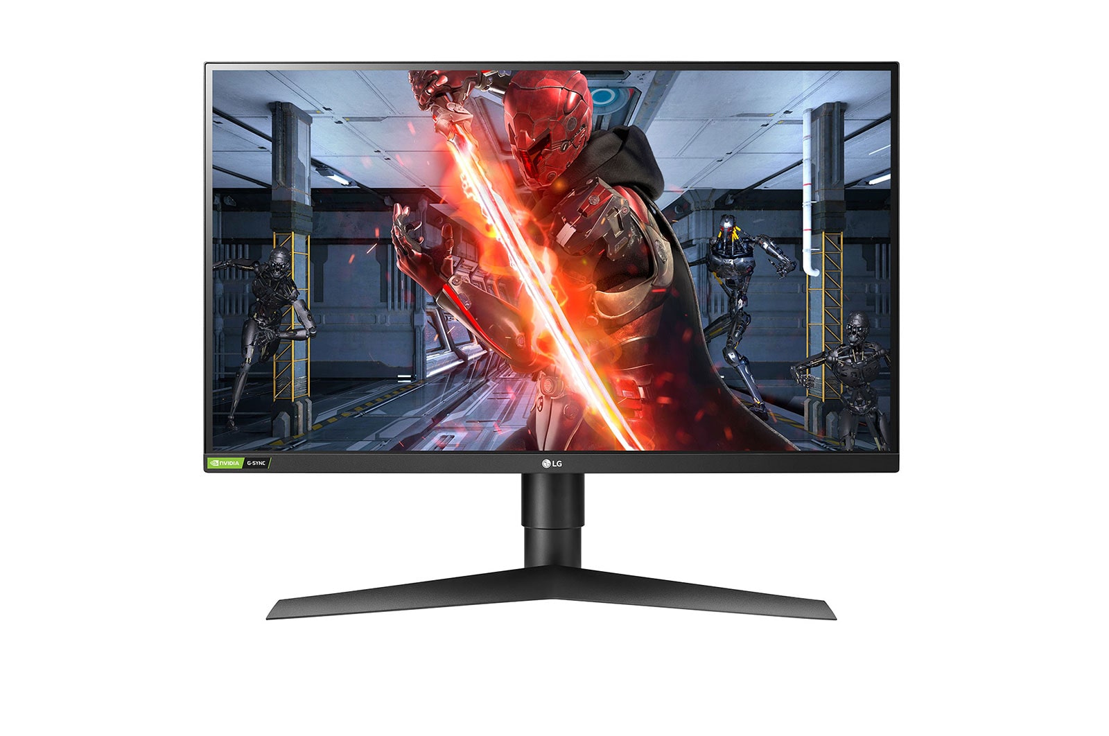 Čelní pohled na 27&#34; | Herní monitor | 16:9 | QHD | IPS Displej | UltraGear™ | AMD FreeSync™ | HDR 10 | 144Hz 27GL83A-B