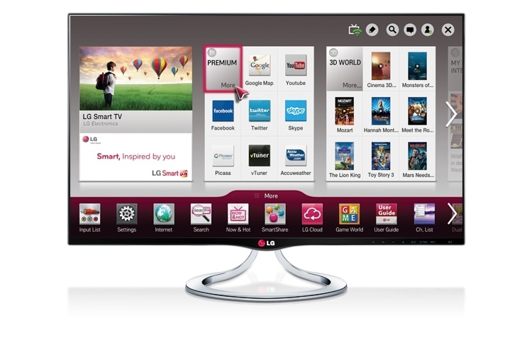 Čelní pohled na LG IPS Personal Smart TV MT93 Serie 27MT93S