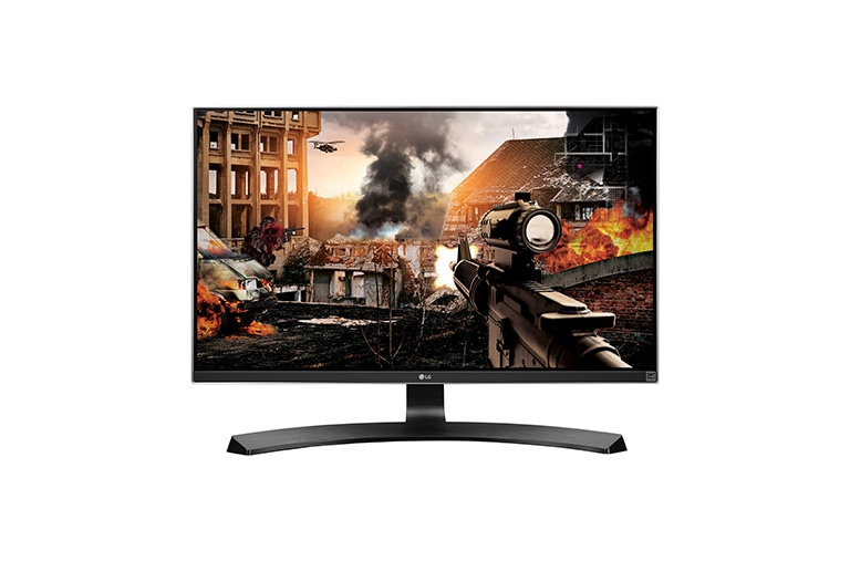 Čelní pohled na 27” UltraHD 4K monitor 27UD68P-B