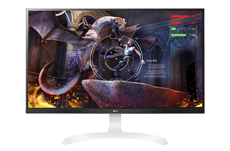 Čelní pohled na 27&#34; 4K UltraHD IPS LED monitor 27UD69-W