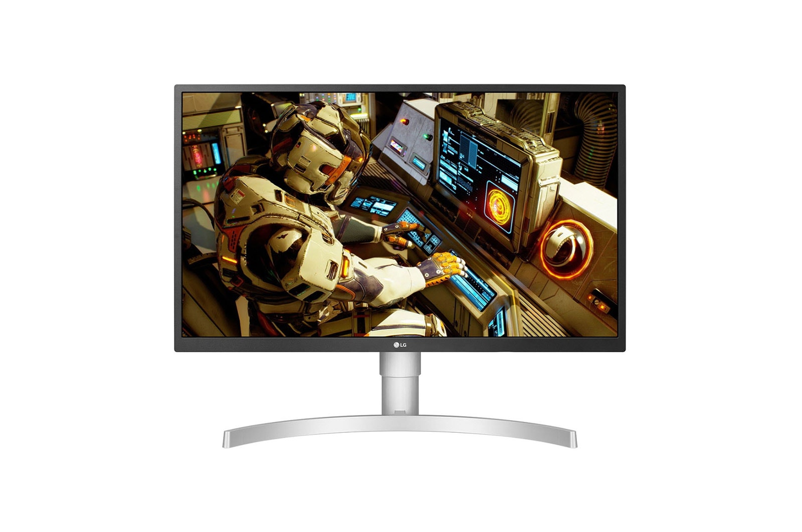 Čelní pohled na 27&#34; | 4K monitor | 16:9 | UHD | IPS Displej | HDR 10 | AMD FreeSync™ 27UL550-W