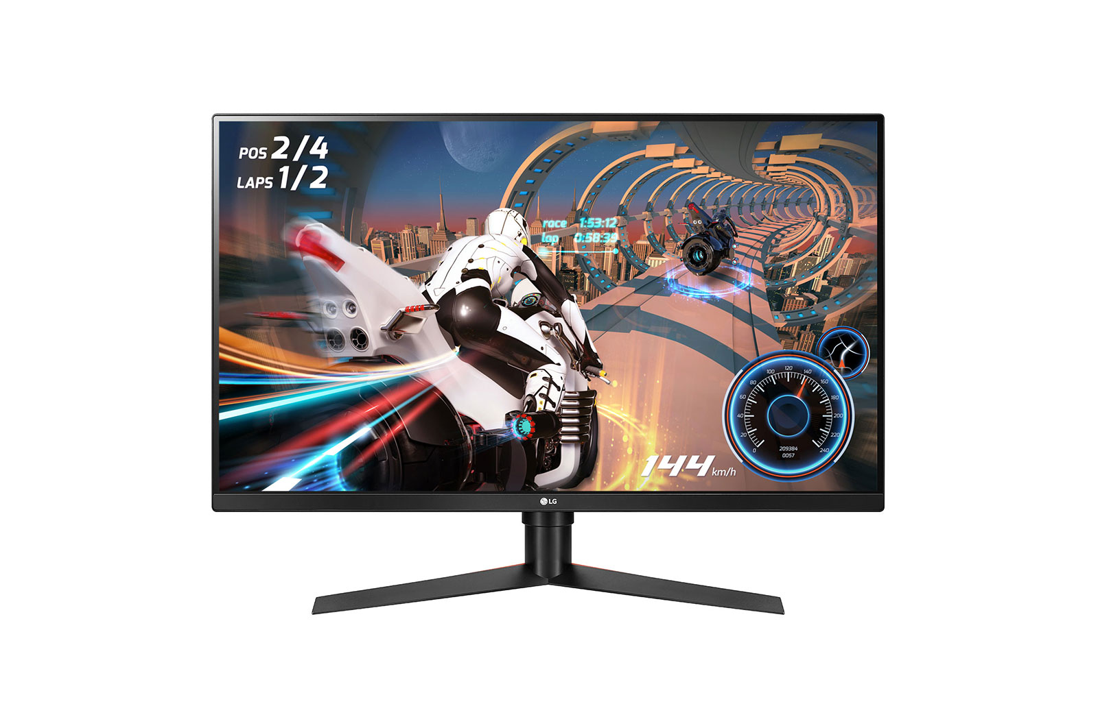 Čelní pohled na 32&#34; | Herní monitor | 16:9 | QHD | VA Displej | AMD FreeSync™ | HDR 10 | 144Hz 32GK850F-B