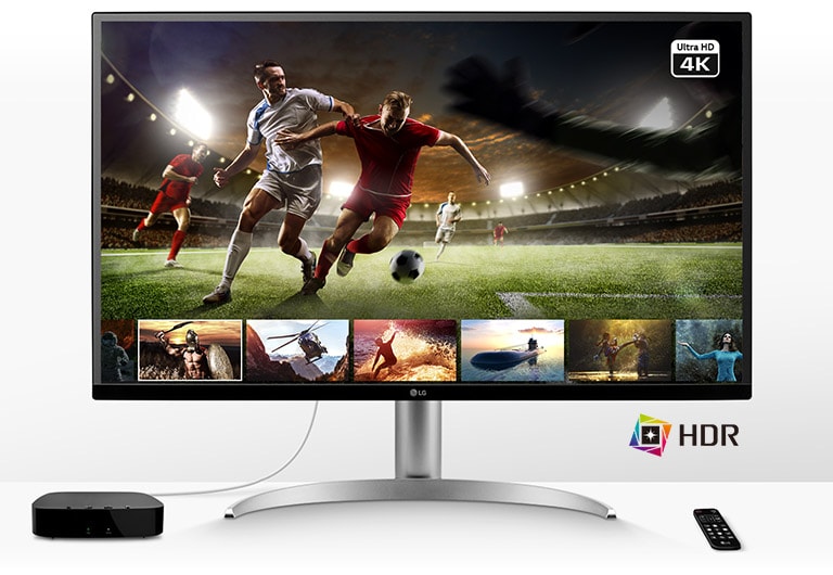 Monitor umožňující uživatelům vychutnat si obsah v rozlišení 4K a kvalitě HDR.