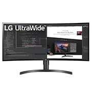 Čelní pohled na 34&#34; LG UWHD monitor s IPS displejem. 34WN80C-B