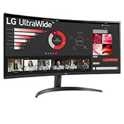 LG 34" zakřivený monitor 21:9 UltraWide™ QHD (3440 × 1440) s technologií FreeSync™, 34WR50QC-B