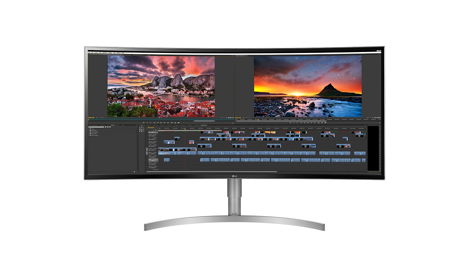 LG 38" | UltraWide™ zakřivený monitor | 21:9 | WQHD+ | IPS Displej | HDR 10 | Reproduktory | USB Type-C, 38WK95C-W