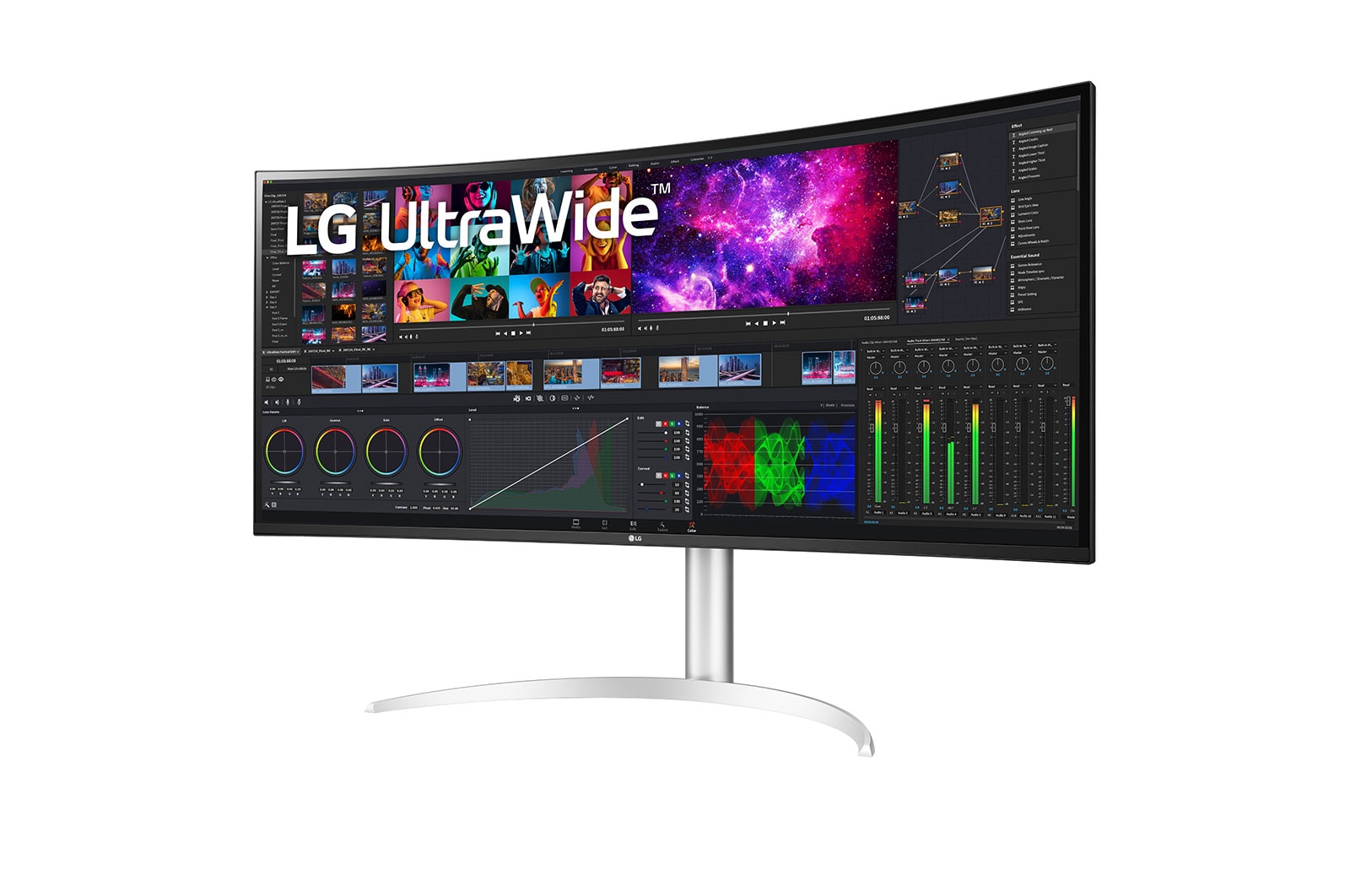 LG 39,7" zakřivený UltraWide™ 5K2K Nano IPS displej, 40WP95CP-W