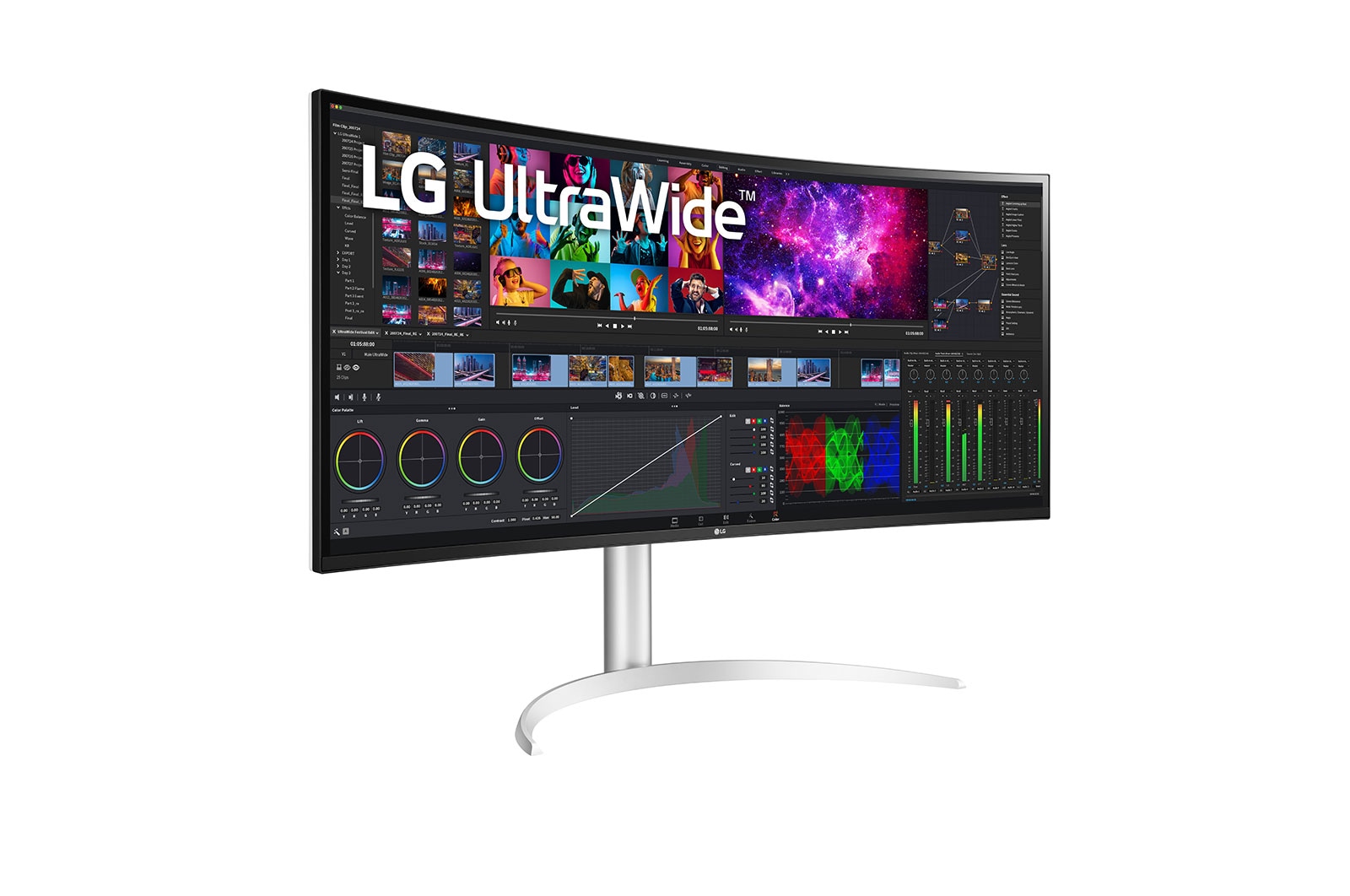 LG 39,7" zakřivený UltraWide™ 5K2K Nano IPS displej, 40WP95CP-W