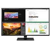 Čelní pohled na 42.5&#34; LG UHD monitor s IPS displejem. 43UN700-B