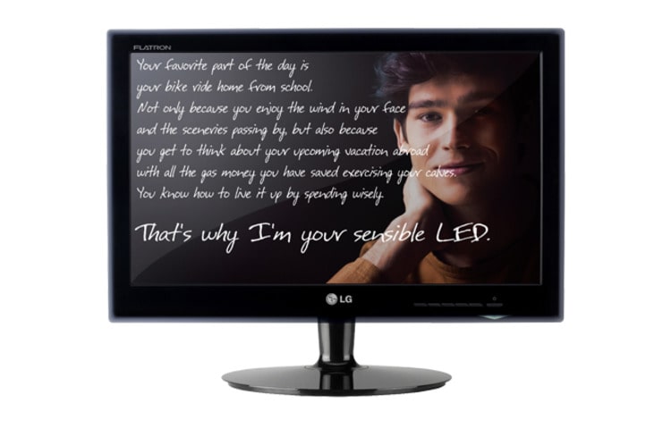 Čelní pohled na Širokoúhlý 23&#34; LG LED monitor série E40 E2340T