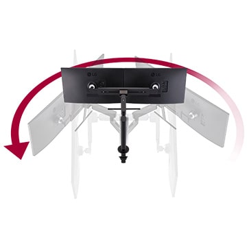 Monitor umožňuje najít pohodlné úhly pohledu díky otočnému stojanu monitoru od -335 do +335 stupňů