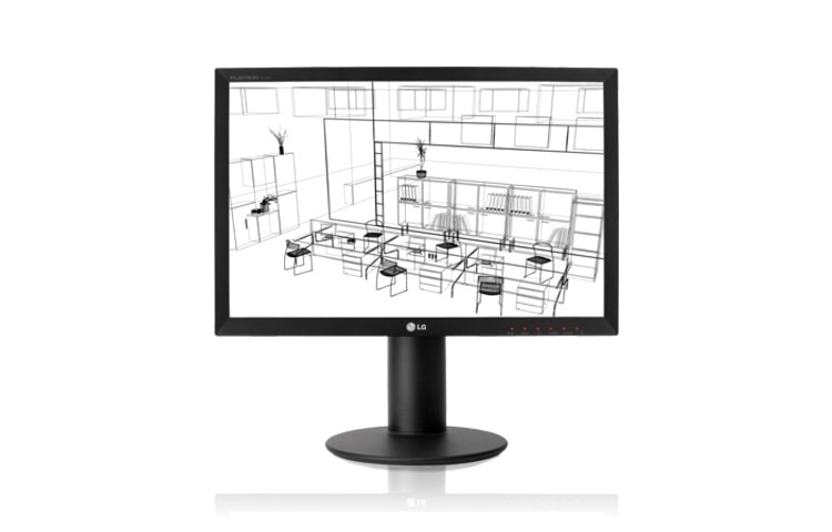 Čelní pohled na LG 22&#34; monitor s rozlišením 1680x1050 a poměrem stran 16:10 W2220P