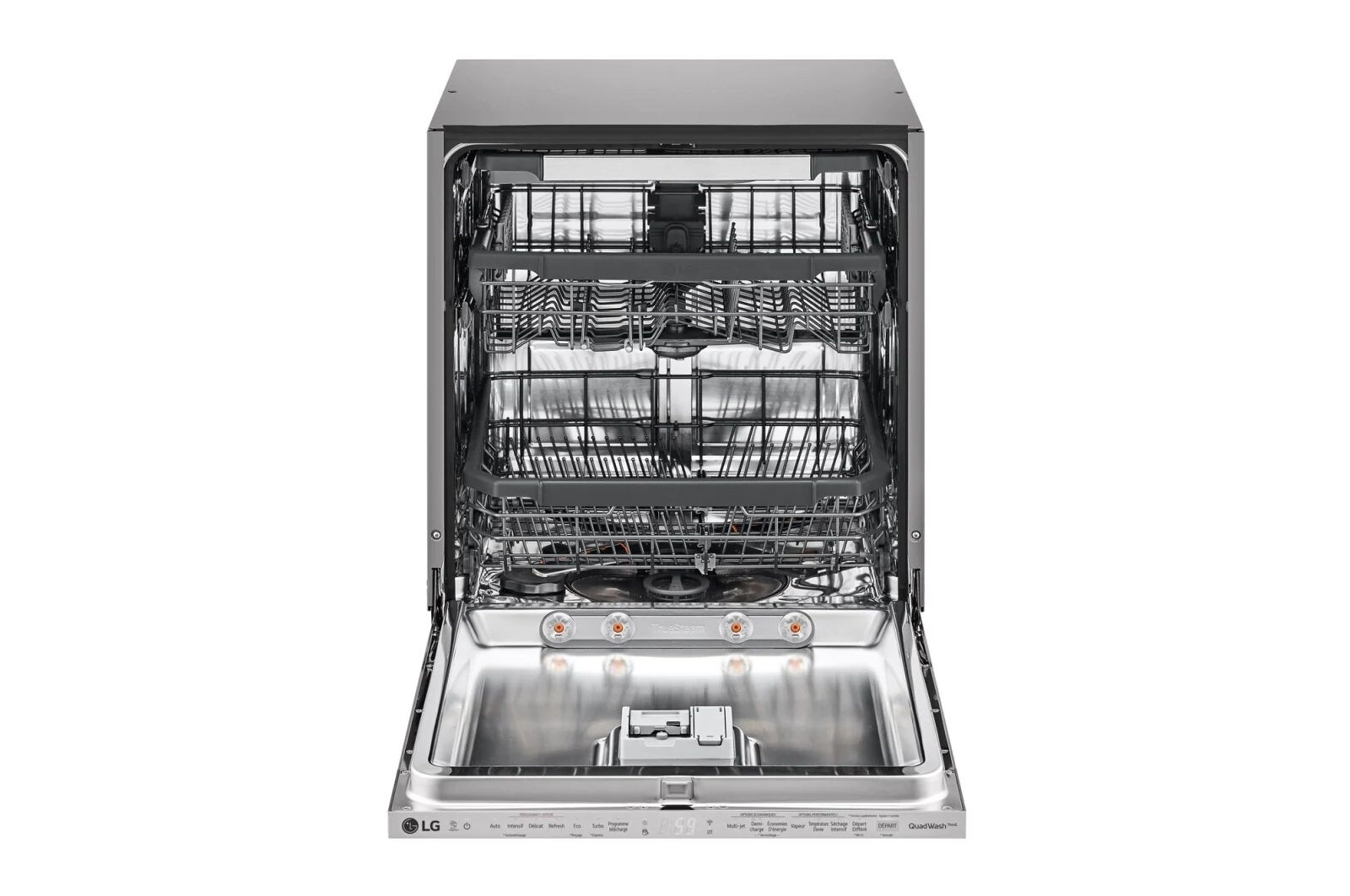 LG Myčka nádobí | Invertorový motor | Energetická třída (v rozsahu A až G) | Kapacita 14 sad nádobí | QuadWash™ | EasyRack+™ | LG ThinQ + WiFi | Aqua Lock, DB325TXS
