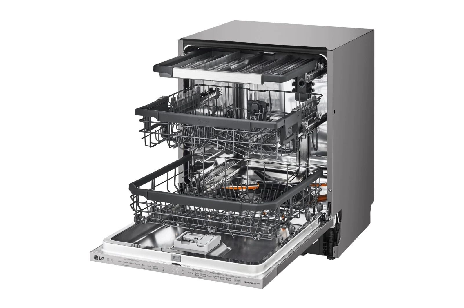 LG Myčka nádobí | Invertorový motor | Energetická třída (v rozsahu A až G) | Kapacita 14 sad nádobí | QuadWash™ | EasyRack+™ | LG ThinQ + WiFi | Aqua Lock, DB325TXS