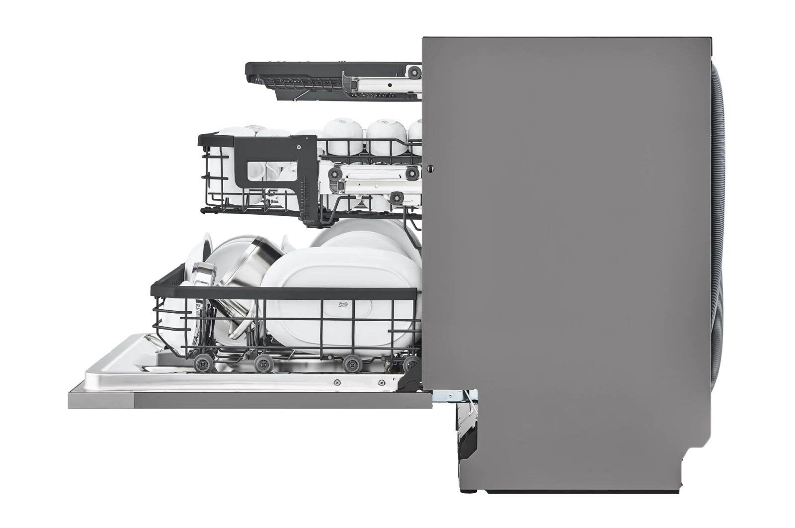LG Myčka nádobí | Invertorový motor | Energetická třída (v rozsahu A až G) | Kapacita 14 sad nádobí | QuadWash™ | EasyRack+™ | LG ThinQ + WiFi | Aqua Lock, DB325TXS