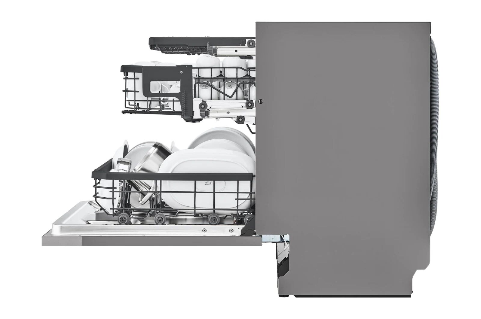 LG Myčka nádobí | Invertorový motor | Energetická třída (v rozsahu A až G) | Kapacita 14 sad nádobí | QuadWash™ | EasyRack+™ | LG ThinQ + WiFi | Aqua Lock, DB325TXS