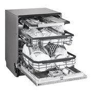 LG Myčka nádobí | Invertorový motor | Energetická třída (v rozsahu A až G) | Kapacita 14 sad nádobí | QuadWash™ | EasyRack+™ | LG ThinQ + WiFi | Aqua Lock, DB325TXS