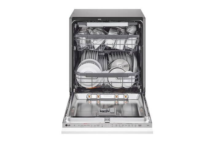 LG Vestavná parní myčka nádobí LG| A |14 sad nádobí QuadWash™| Noble Steel, DB365TXS