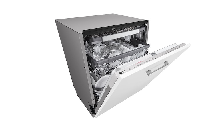 LG Vestavná parní myčka nádobí LG| A |14 sad nádobí QuadWash™| Noble Steel, DB365TXS