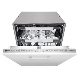 LG vestavná parní myčka nádobí | invertorový motor | energetická třída D (v rozsahu A až G) | kapacita 14 sad nádobí | TrueSteam | QuadWash | EasyRack+ | LG ThinQ™+WiFi | Aqua Lock