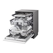 LG Vestavná parní myčka nádobí LG| B |14 sad nádobí QuadWash™| Noble Steel, DB475TXS