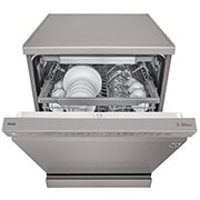 LG Volně stojící parní myčka nádobí LG| B | 14 sad nádobí QuadWash™ | Platinová stříbrná, DF365FPS