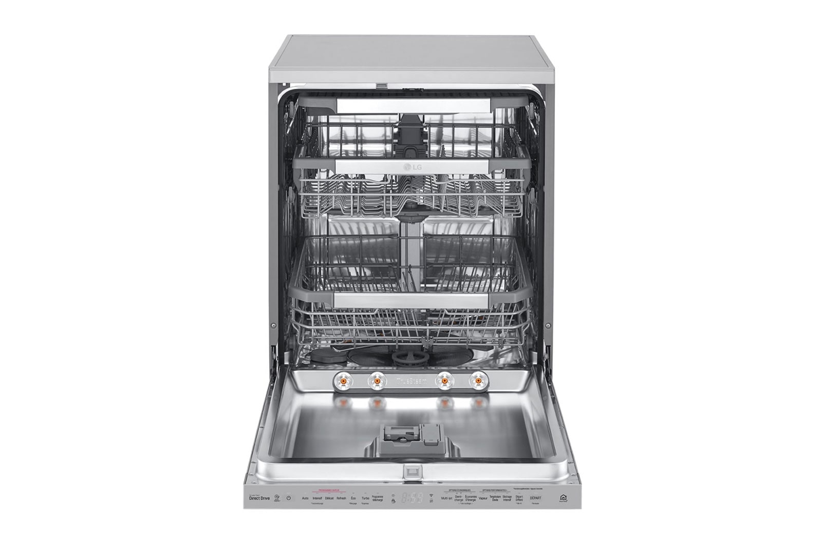 LG Parní myčka nádobí | Invertorový motor | Energetická třída A+++ | Kapacita 14 sad nádobí | TrueSteam™ | QuadWash™ | EasyRack+™ | ThinQ™ + WiFi | Aqua Lock, DF415HSS
