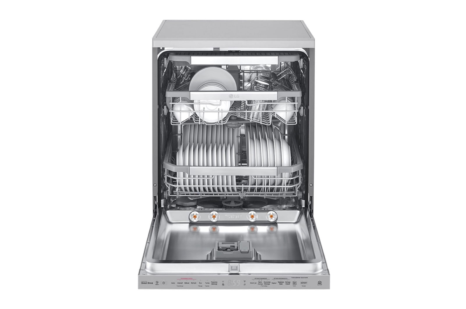 LG Parní myčka nádobí | Invertorový motor | Energetická třída A+++ | Kapacita 14 sad nádobí | TrueSteam™ | QuadWash™ | EasyRack+™ | ThinQ™ + WiFi | Aqua Lock, DF415HSS