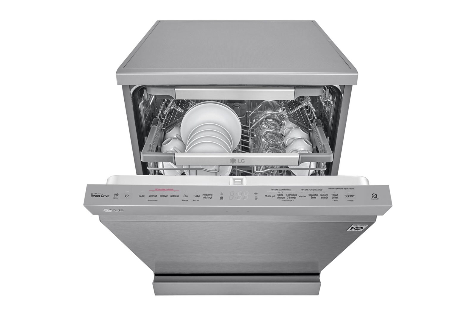 LG Parní myčka nádobí | Invertorový motor | Energetická třída A+++ | Kapacita 14 sad nádobí | TrueSteam™ | QuadWash™ | EasyRack+™ | ThinQ™ + WiFi | Aqua Lock, DF415HSS