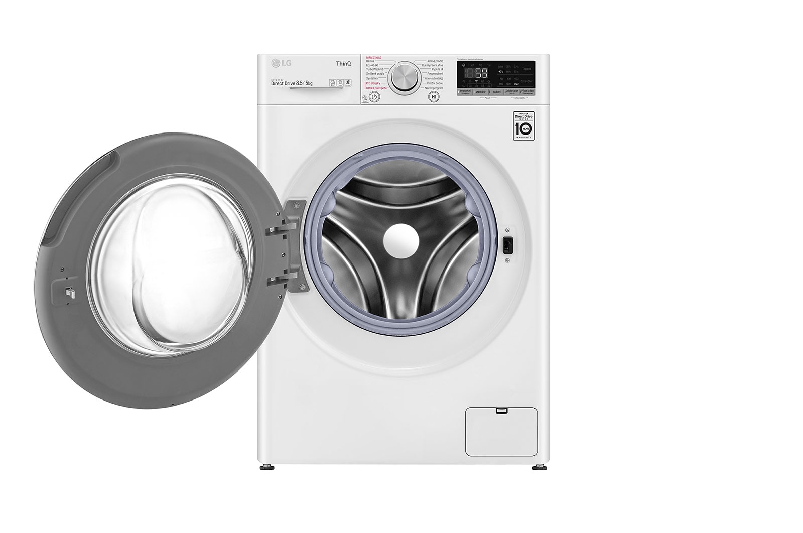 LG Slim parní pračka / sušička LG | 8,5 / 5 kg | 1200 ot./min | TurboWash™360° |Bílá, F2DV5S8S1