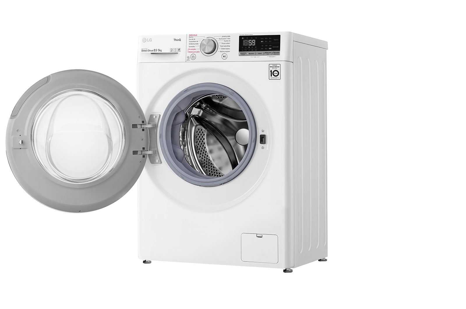 LG Slim parní pračka / sušička LG | 8,5 / 5 kg | 1200 ot./min | TurboWash™360° |Bílá, F2DV5S8S1